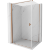 Mexen Mist-B  Duschkabine schwenkbar 70 x 90 cm, transparent, gebürstetes Kupfer - 8A2T-070-090-65-00