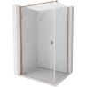 Mexen Mist-B Duschkabine schwenkbar 100 x 95 cm, transparent, gebürstetes Kupfer - 8A2T-100-095-65-00