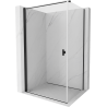 Mexen Mist-B Duschkabine schwenkbar 80 x 75 cm, transparent, schwarz - 8A2T-080-075-70-00