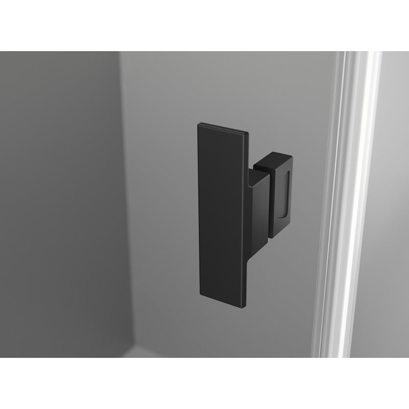 Mexen Mist-B Duschkabine zum Schwenken 90 x 75 cm, transparent, schwarz - 8A2T-090-075-70-00