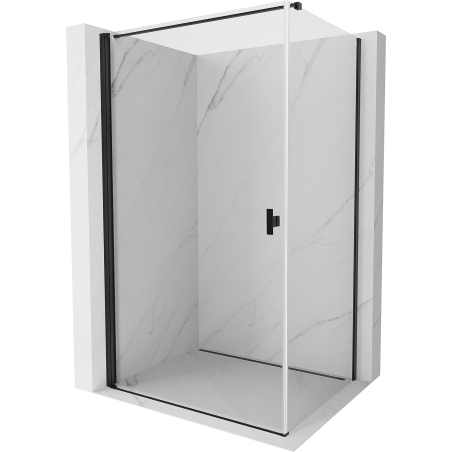 Mexen Mist-B Duschkabine schwenkbar 80 x 85 cm, transparent, schwarz - 8A2T-080-085-70-00