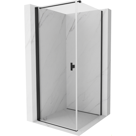 Mexen Mist-B Pendeltür-Duschkabine 85 x 85 cm, transparent, schwarz - 8A2T-085-085-70-00