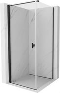 Mexen Mist-B Duschkabine schwenkbar 95 x 95 cm, transparent, schwarz - 8A2T-095-095-70-00