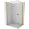 Mexen Mist-B Duo Duschkabine schwenkbar 75 x 70 cm, transparent, gold - 8A2-075-070-50-00