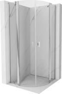 Mexen Mist Duschkabine halbrund schwenkbar 90 x 90 cm, transparent, chrom - 8A32-090-090-01-00