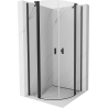 Mexen Mist halbrunde Duschkabine schwenkbar 100 x 100 cm, transparent, schwarz - 8A32-100-100-70-00