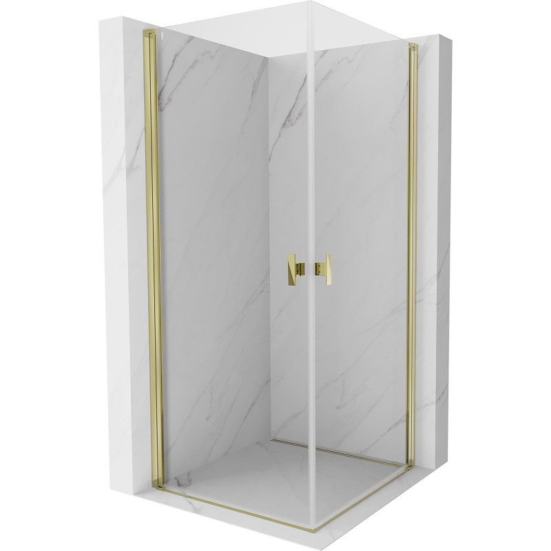 Mexen Mist-B Duo Duschkabine schwingbar 85 x 85 cm, transparent, gold - 8A2-085-085-50-00