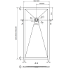 Mexen Stone+ Composite-Duschwanne rechteckig 200 x 100 cm, weiß - 44101020