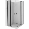 Mexen Mist L Duschkabine halbrund schwenkbar 90 x 90 cm, transparent, schwarz - 8A32L-090-090-70-00