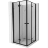 Mexen Mist-F Duo klappbare Duschkabine 80 x 80 cm, schwarzer Rahmen, schwarz - 8A6-080L-080P-70-70