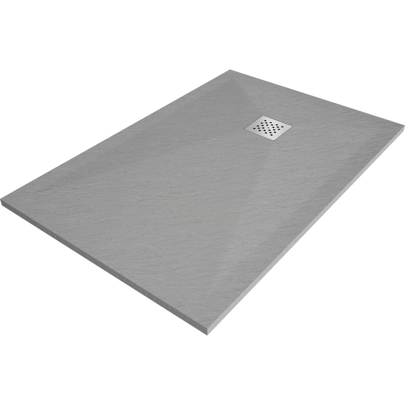 Mexen Stone+ Rechteckige Verbund-Duschwanne 100 x 70 cm, Grau-Beton - 44617010