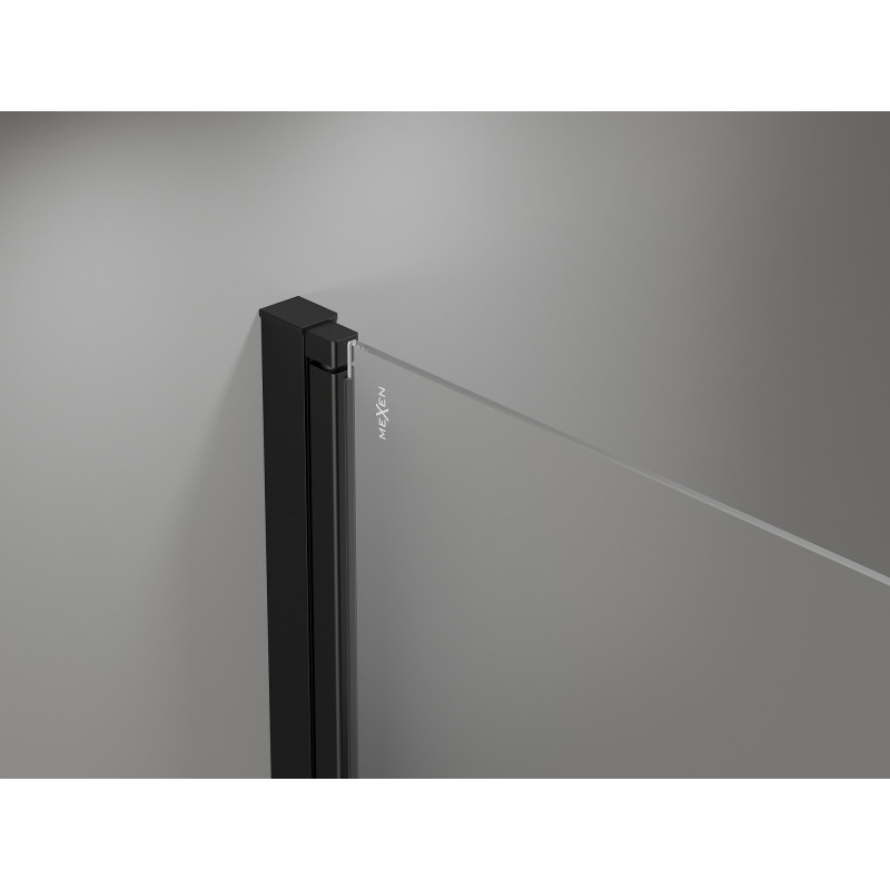 Mexen Mist-F Duo-Duschkabine klappbar 85 x 85 cm, schwarzer Rahmen, schwarz - 8A6-085L-085P-70-70