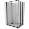 Mexen Mist-F Duo klappbare Duschkabine links 90 x 85 cm, schwarzer Rahmen, schwarz - 8A6-090L-085P-70-70