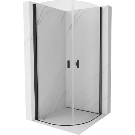 Mexen Mist Runddusche schwenkbar 70 x 70 cm, transparent, schwarz - 8A31-070-070-70-00