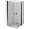 Mexen Mist Runddusche schwenkbar 70 x 70 cm, transparent, schwarz - 8A31-070-070-70-00