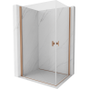 Mexen Mist-B Duo Duschkabine 85 x 80 cm, transparent, gebürstetes Kupfer - 8A2-085-080-65-00