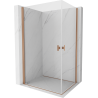 Mexen Mist-B Duo Duschkabine Schwingtür 95 x 80 cm, transparent, gebürstetes Kupfer - 8A2-095-080-65-00