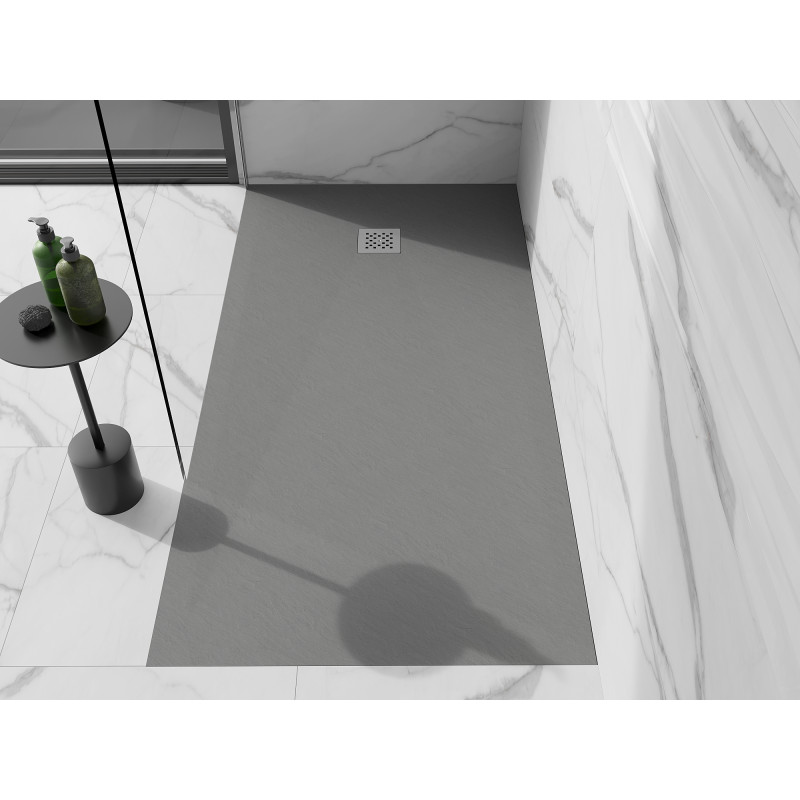 Mexen Stone+ rechteckige Verbundduschwanne 160 x 70 cm, grau-beton - 44617016