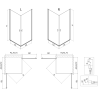Mexen Mist-B Duo Duschkabine Schwingtür 95 x 85 cm, transparent, gebürstetes Kupfer - 8A2-095-085-65-00