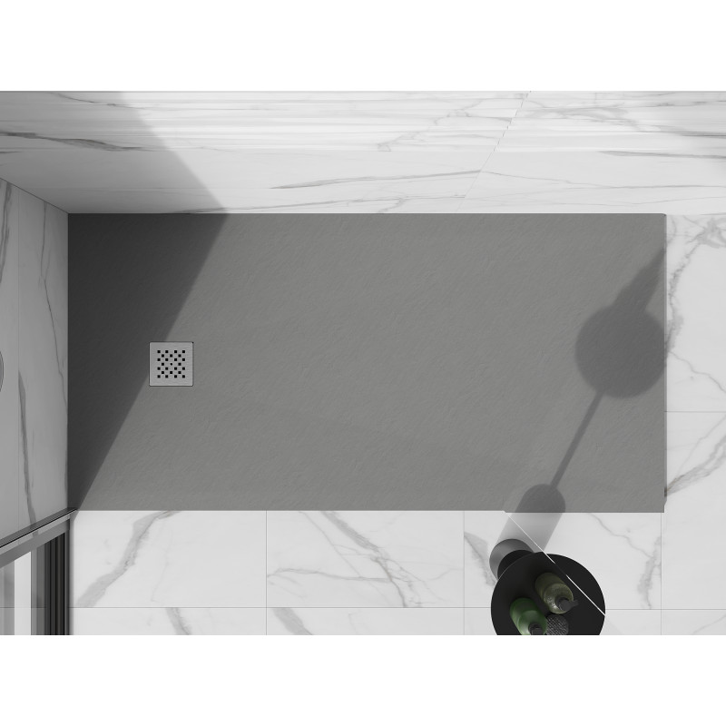 Mexen Stone+ rechteckige Verbundduschwanne 160 x 70 cm, grau-beton - 44617016