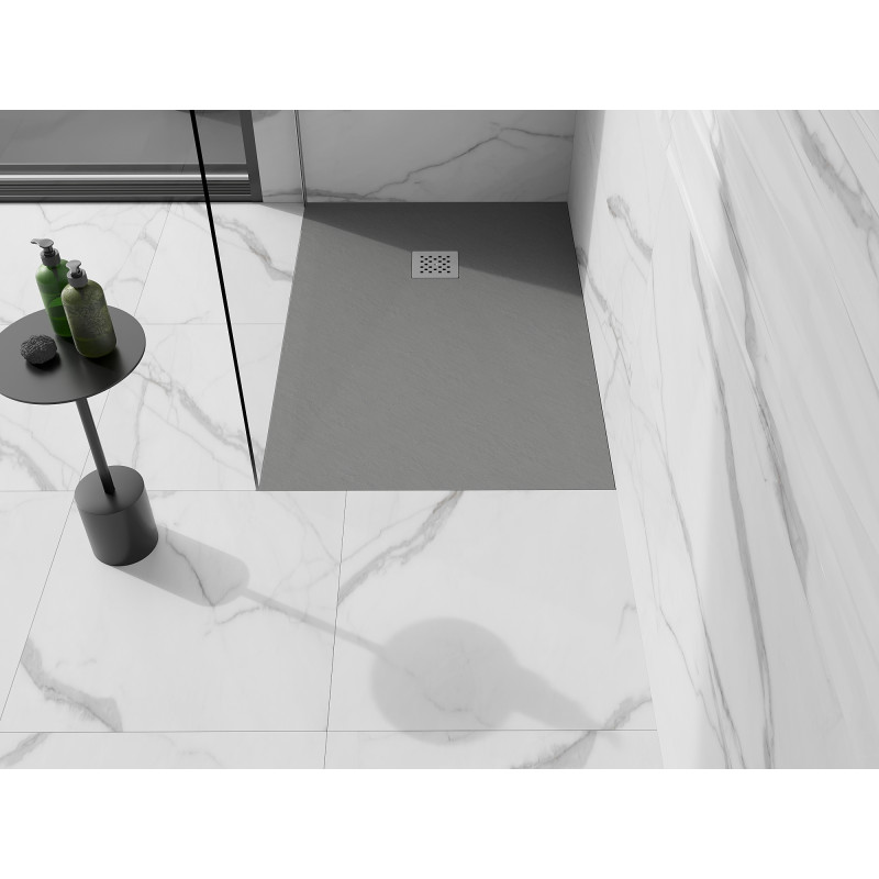 Mexen Stone+ rechteckige Duschwanne 90 x 80 cm, grau-beton - 44618090