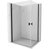 Mexen Mist-B Duo Duschkabine 80 x 70 cm, transparent, schwarz - 8A2-080-070-70-00