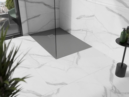 Mexen Stone+ Rechteckige Komposit-Duschwanne 100 x 80 cm, Grau-Beton - 44618010
