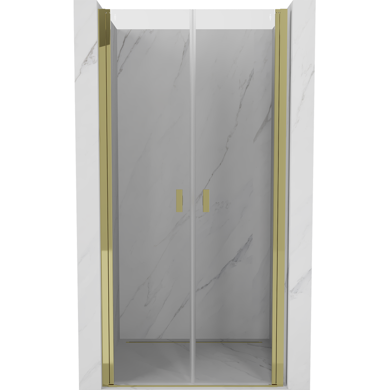 Mexen Mist Duschdrehtür 70 cm, transparent, gold - 8A7-070-000-50-00