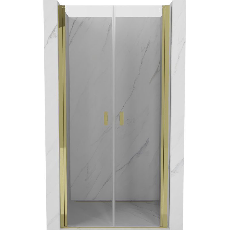 Mexen Mist Pendeltür Duschwand 85 cm, transparent, gold - 8A7-085-000-50-00