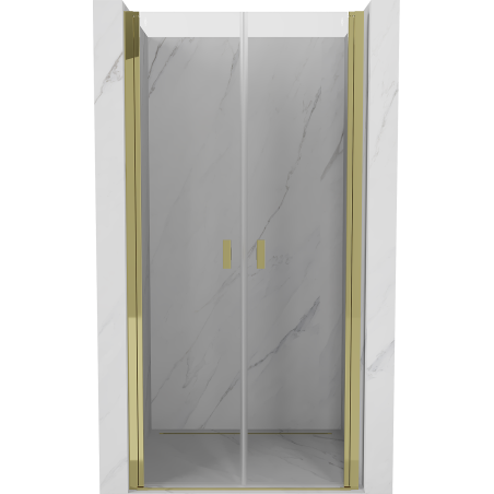 Mexen Mist Duschdrehtür 90 cm, transparent, gold - 8A7-090-000-50-00