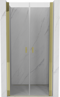 Mexen Mist Duschdreh­tür 120 cm, transparent, gold - 8A7-120-000-50-00