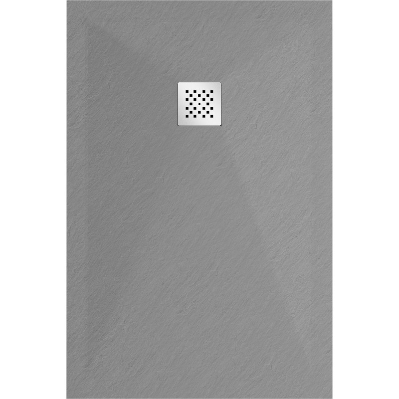 Mexen Stone+ Rechteckige Duschwanne aus Verbundwerkstoff, 120 x 80 cm, grau-beton - 44618012