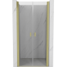 Mexen Mist Duschdrehtür 70 cm, transparent, gebürstetes Gold - 8A7-070-000-55-00
