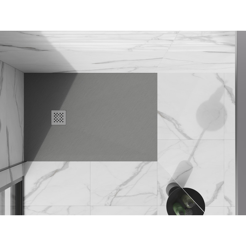 Mexen Stone+ rechteckige Verbund-Duschwanne 120 x 80 cm, grau-beton - 44618012