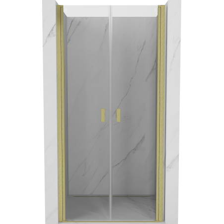 Mexen Mist Duschdrehtür 100 cm, transparent, gold gebürstet - 8A7-100-000-55-00