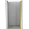 Mexen Mist Duschdrehtür 120 cm, transparent, gebürstetes Gold - 8A7-120-000-55-00