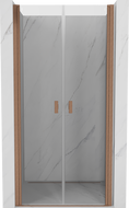 Mexen Mist Duschdrehtür 90 cm, transparent, gebürstetes Kupfer - 8A7-090-000-65-00