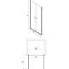 Mexen Mist Pendeltür für Dusche 120 cm, transparent, gebürstetes Kupfer - 8A7-120-000-65-00