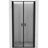 Mexen Mist Duschdrehür 85 cm, schwarzer Rahmen, schwarz - 8A7-085-000-70-70