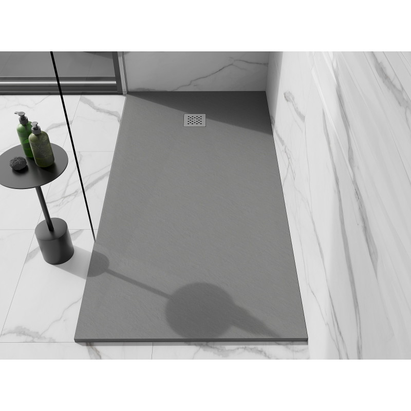 Mexen Stone+ rechteckige Duschwanne aus Verbundwerkstoff 160 x 80 cm, grau-beton - 44618016