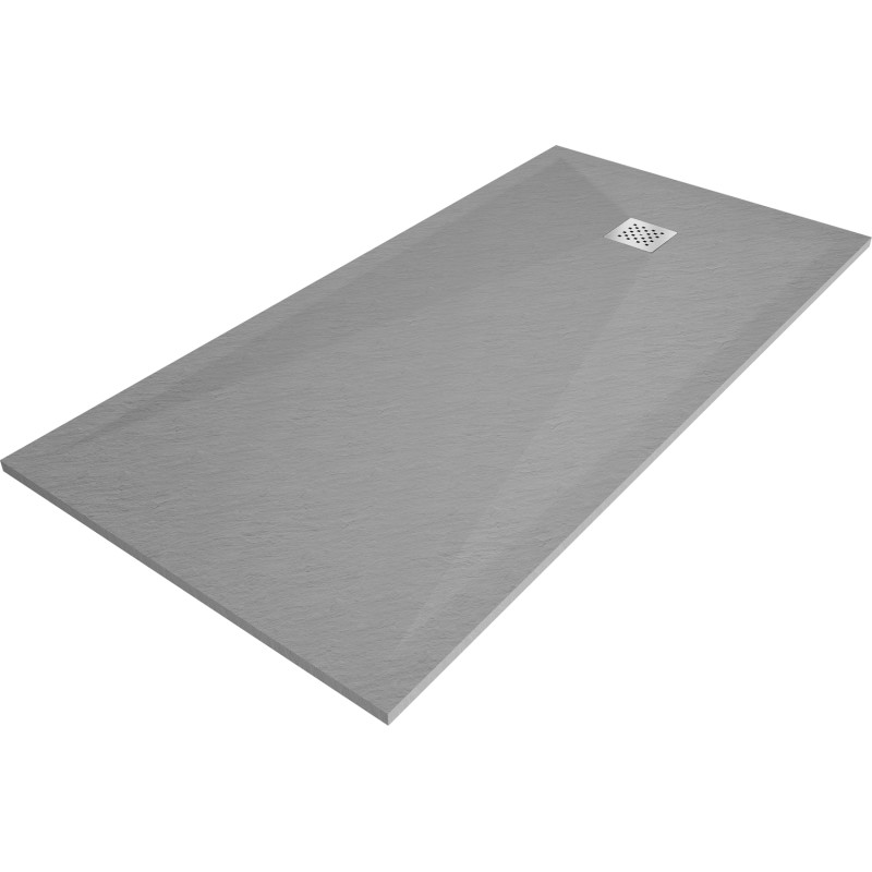 Mexen Stone+ rechteckige Duschwanne aus Verbundwerkstoff 160 x 80 cm, grau-beton - 44618016