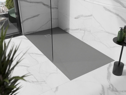 Mexen Stone+ Rechteckige Komposit-Duschtasse 160 x 80 cm, Grau-Beton - 44618016