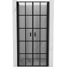 Mexen Mist Duschpendeltür 90 cm, schwarzes Raster, schwarz - 8A7-090-000-70-77