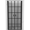 Mexen Mist Duschflügeltür 120 cm, schwarzes Gitter, schwarz - 8A7-120-000-70-77