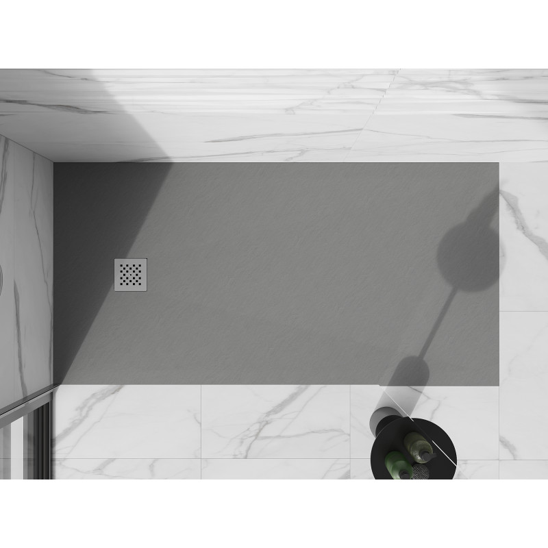Mexen Stone+ Rechteckige Duschtasse aus Verbundwerkstoff 200 x 80 cm, grau-beton - 44618020