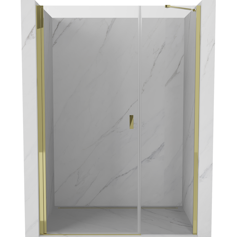 Mexen Mist-B Duschdrehflügeltüren 115 cm, transparent, gold - 8A2-115-001-50-00