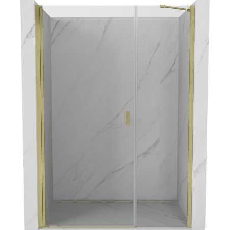 Mexen Mist-B Duschtür zum Öffnen 105 cm, transparent, gebürstetes Gold - 8A2-105-001-55-00