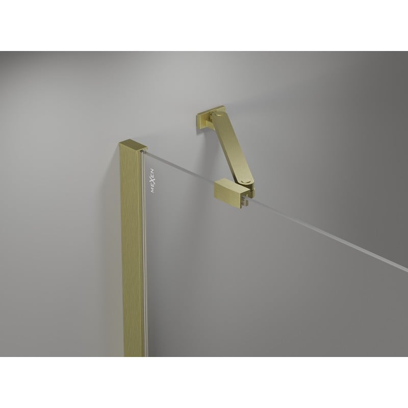 Mexen Mist-B Duschtür schwenkbar 110 cm, transparent, gold gebürstet - 8A2-110-001-55-00