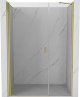 Mexen Mist-B Duschtür schwenkbar 115 cm, transparent, gebürstet gold - 8A2-115-001-55-00