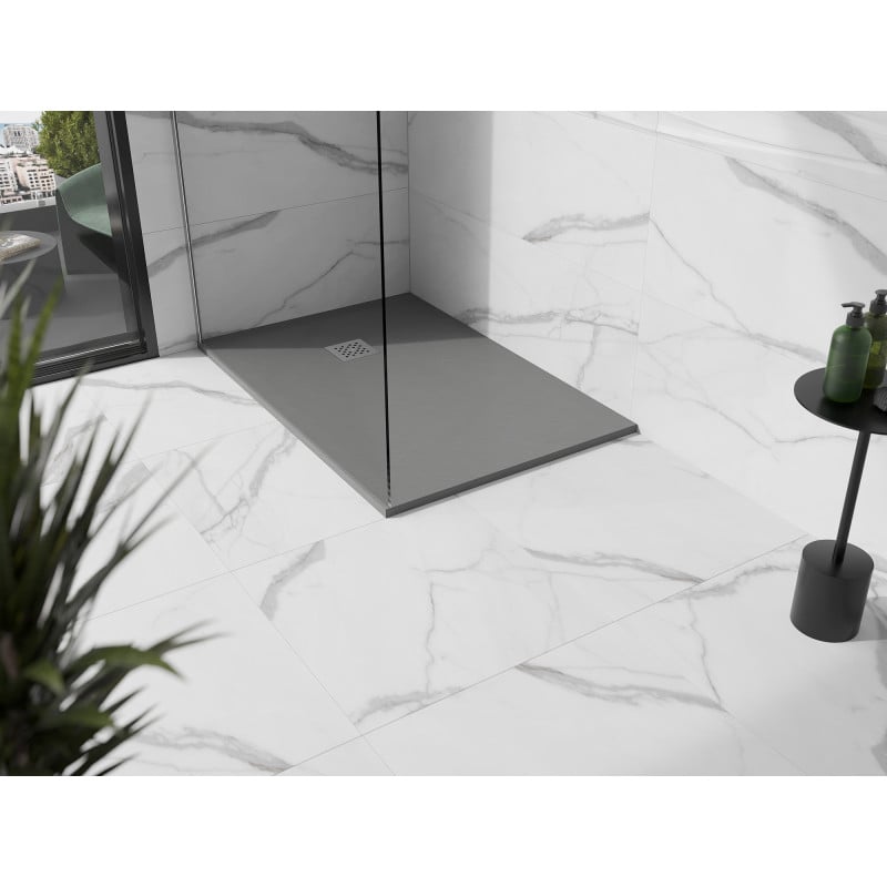 Mexen Stone+ rechteckige Komposit-Duschwanne 110 x 90 cm, grau-beton - 44619011